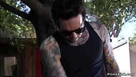 Tattooed guy anal fucks boss young 18+ babe