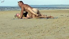 Fucking funny milf on beach