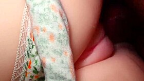 Pelletized condom inserted into beautiful pussy