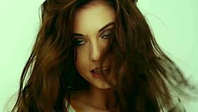 cute petite milf strips before curly model poses