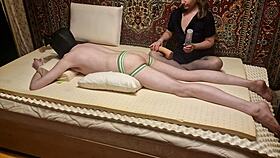 anastasia mistress gave him sasha earth a good sensual prostate massage and fuck his ass hard anal dildo