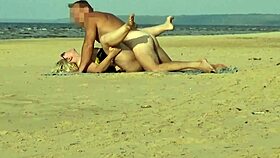 Fucking funny milf on beach