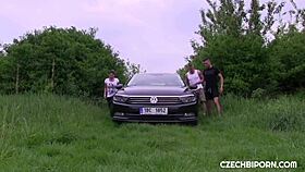 we share cocks and pussy together right here in nature