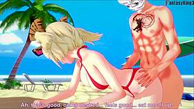 burnice in bikini gets fucked on the beach fantasy