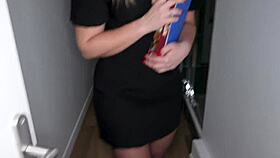 a big ass french blonde gets caught fucking hard