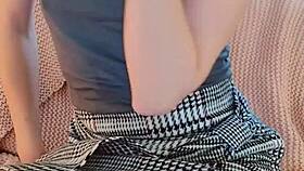 Tiny asian teen roleplays librarian for library fuck