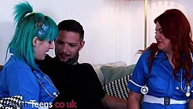 two british nurses take turns fucking patient