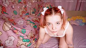 extrasmall 18+ teen 18+ blowjob in pigtails