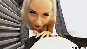 Bad bella big dick bimbo swallows daddys cum