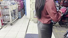Asian Babe Pretends Dinner But Gets Fucked Hard!
