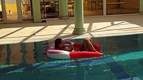 Canadian Milf Enjoys Relaxed Pool Time