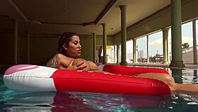 Canadian Milf Enjoys Relaxed Pool Time