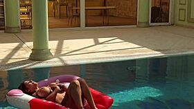 Canadian Milf Enjoys Relaxed Pool Time